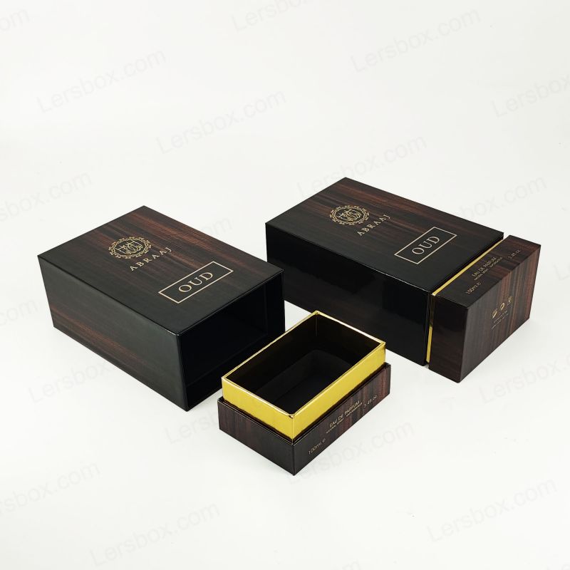 Pacáistiú cumhráin dochta lámhdhéanta le mionsonraí scragall óir agus EVA Foam Insert HP019